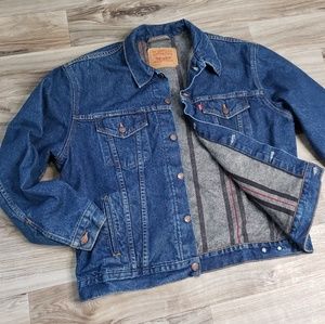levi blanket lined denim jacket